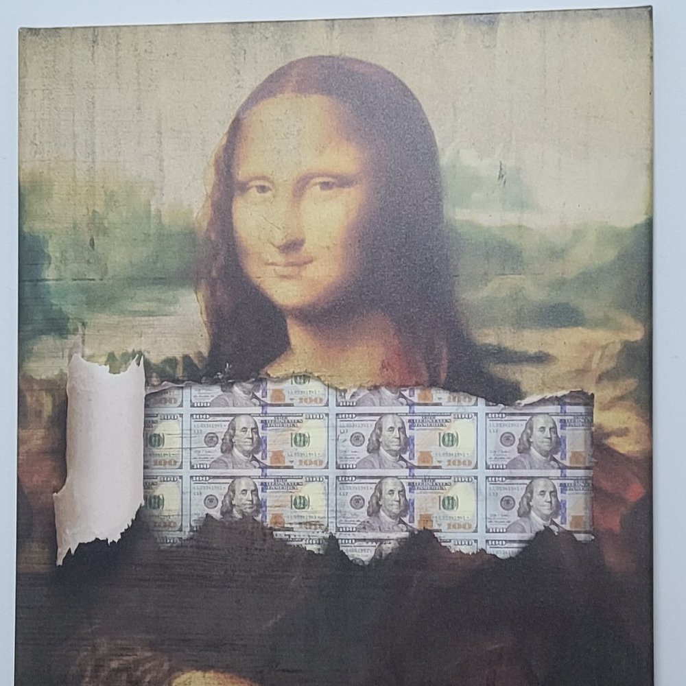 Mona Lisa Money Canvas Art
